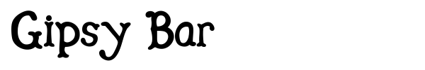 Gipsy Bar font preview